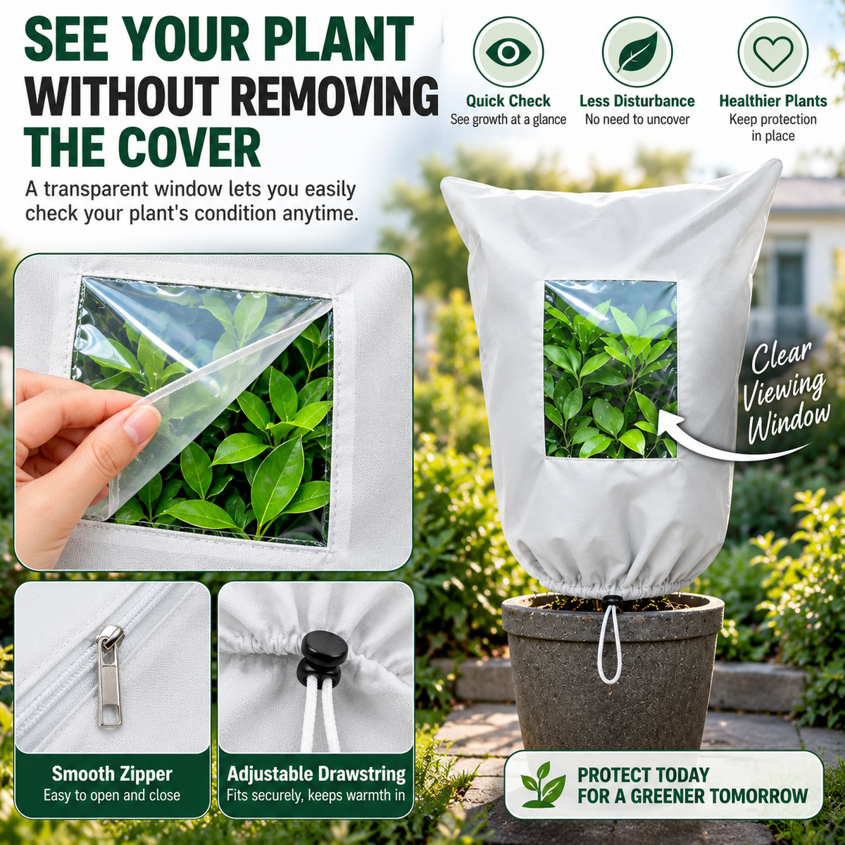 🌿 Winter Plant Protection Cover – Breathable Frost Shield For Shrubs & Young Trees