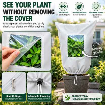 🌿 Winter Plant Protection Cover – Breathable Frost Shield For Shrubs & Young Trees