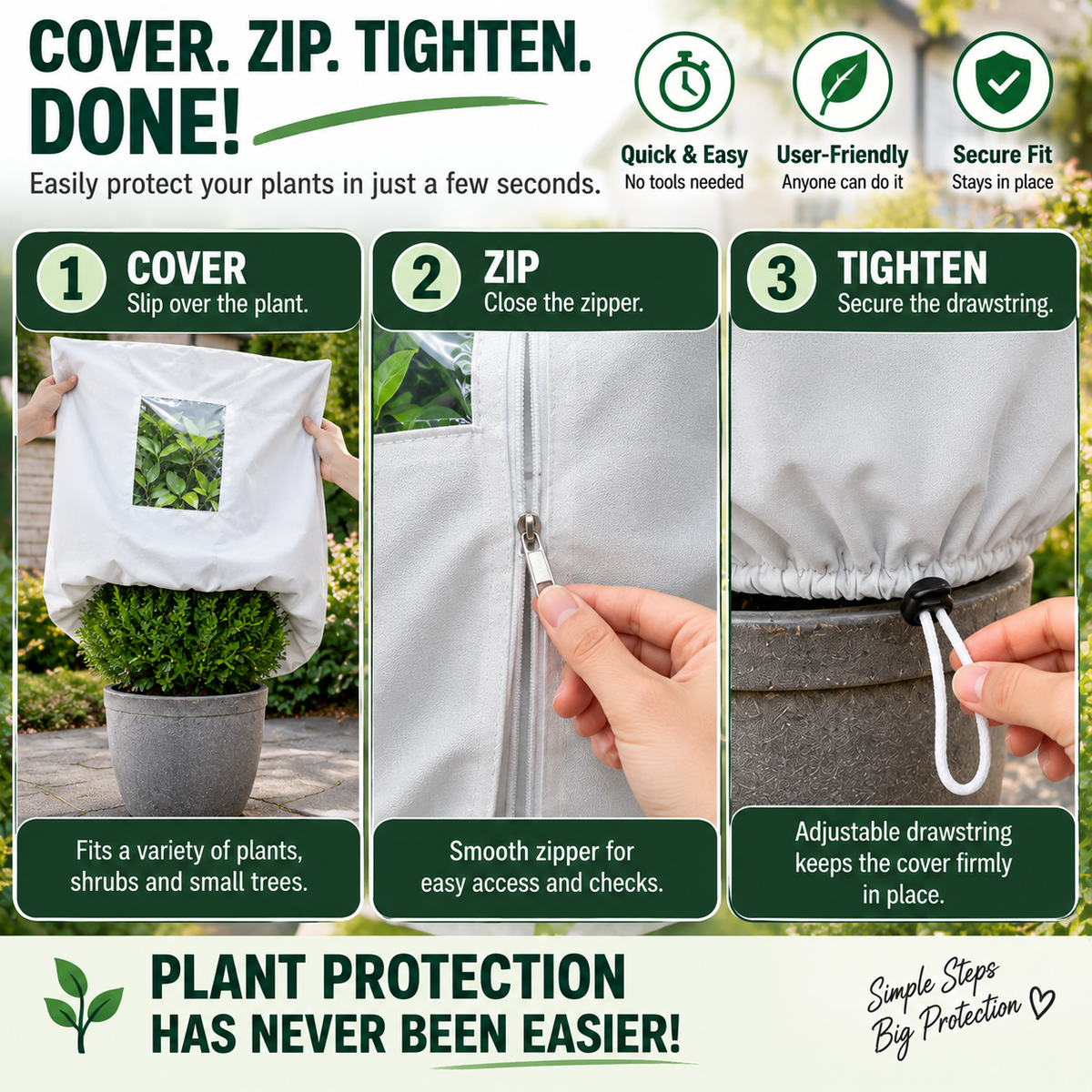🌿 Winter Plant Protection Cover – Breathable Frost Shield For Shrubs & Young Trees