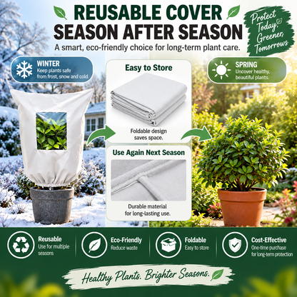 🌿 Winter Plant Protection Cover – Breathable Frost Shield For Shrubs & Young Trees