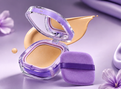 🔥3D Sculpting Crystal Concealer Cushion - Full Coverage Contour & Highlight Compact