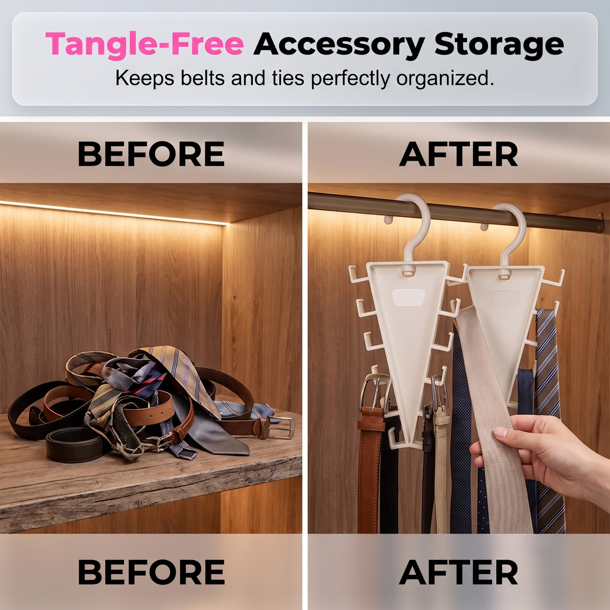 🔥LAST DAY - BUY 4 GET 8 FREE 🎁 Multi-Functional V-Shaped Double Sided Hanger Storage Rack