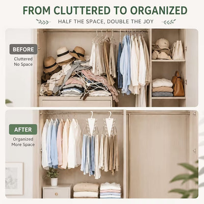 🔥LAST DAY - BUY 4 GET 8 FREE 🎁 Multi-Functional V-Shaped Double Sided Hanger Storage Rack