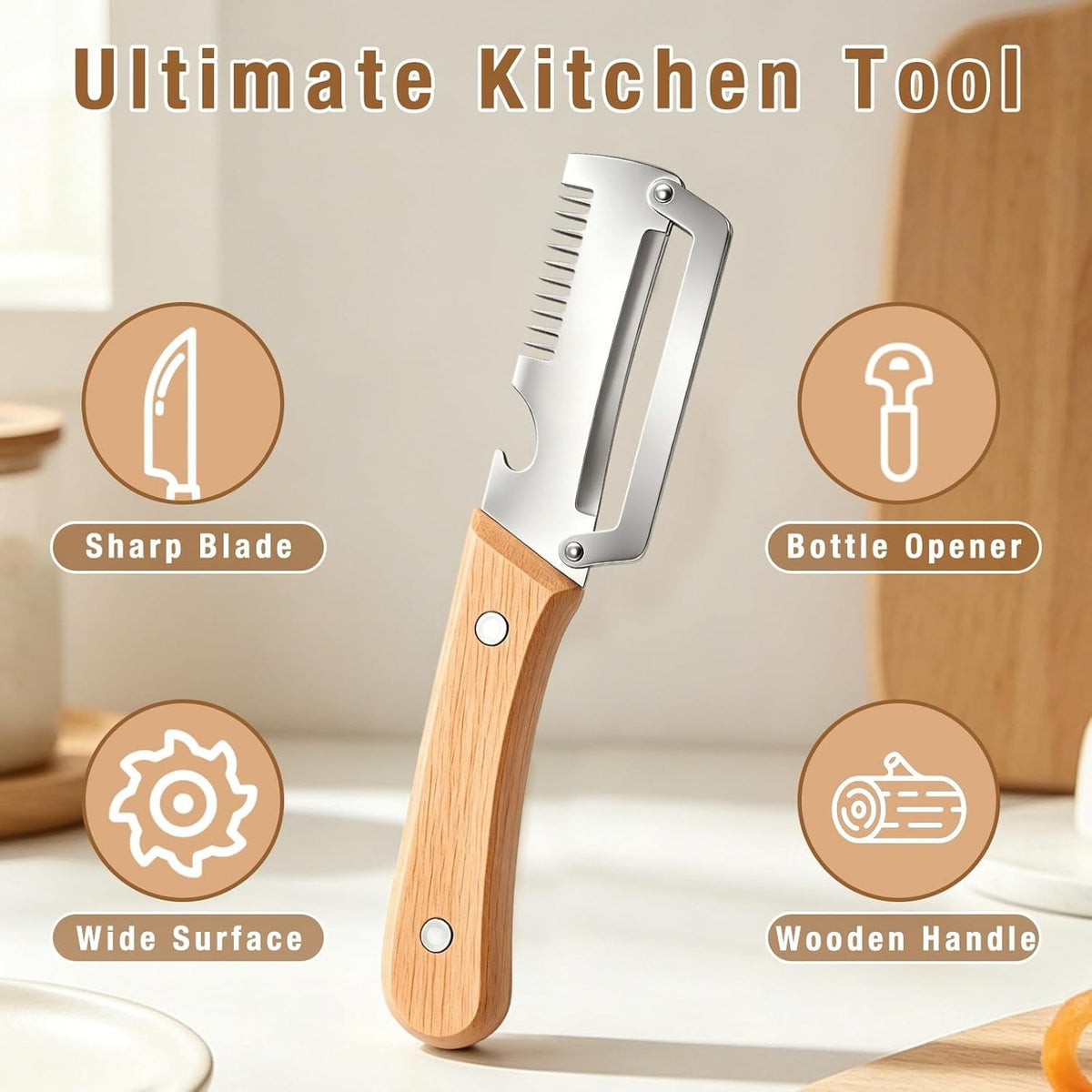 💥Buy 1, Get 1 FREE: Buy Premium Peeler,🏆 Get Scallion Shredder FREE!