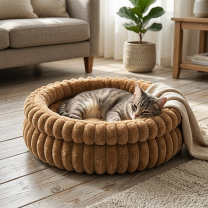 Premium Plush Round Pet Mat