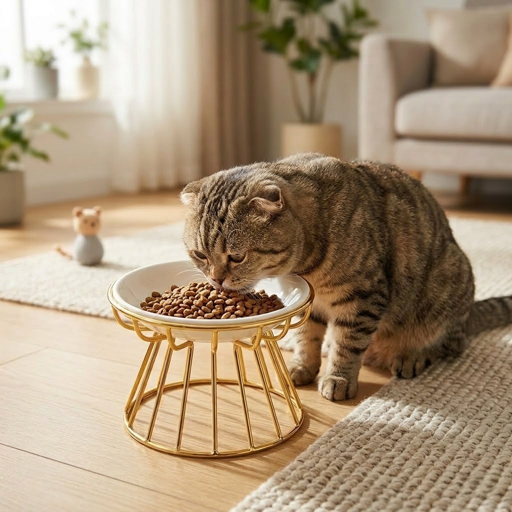 Neck Protection Anti-Tip Pet Bowl Set